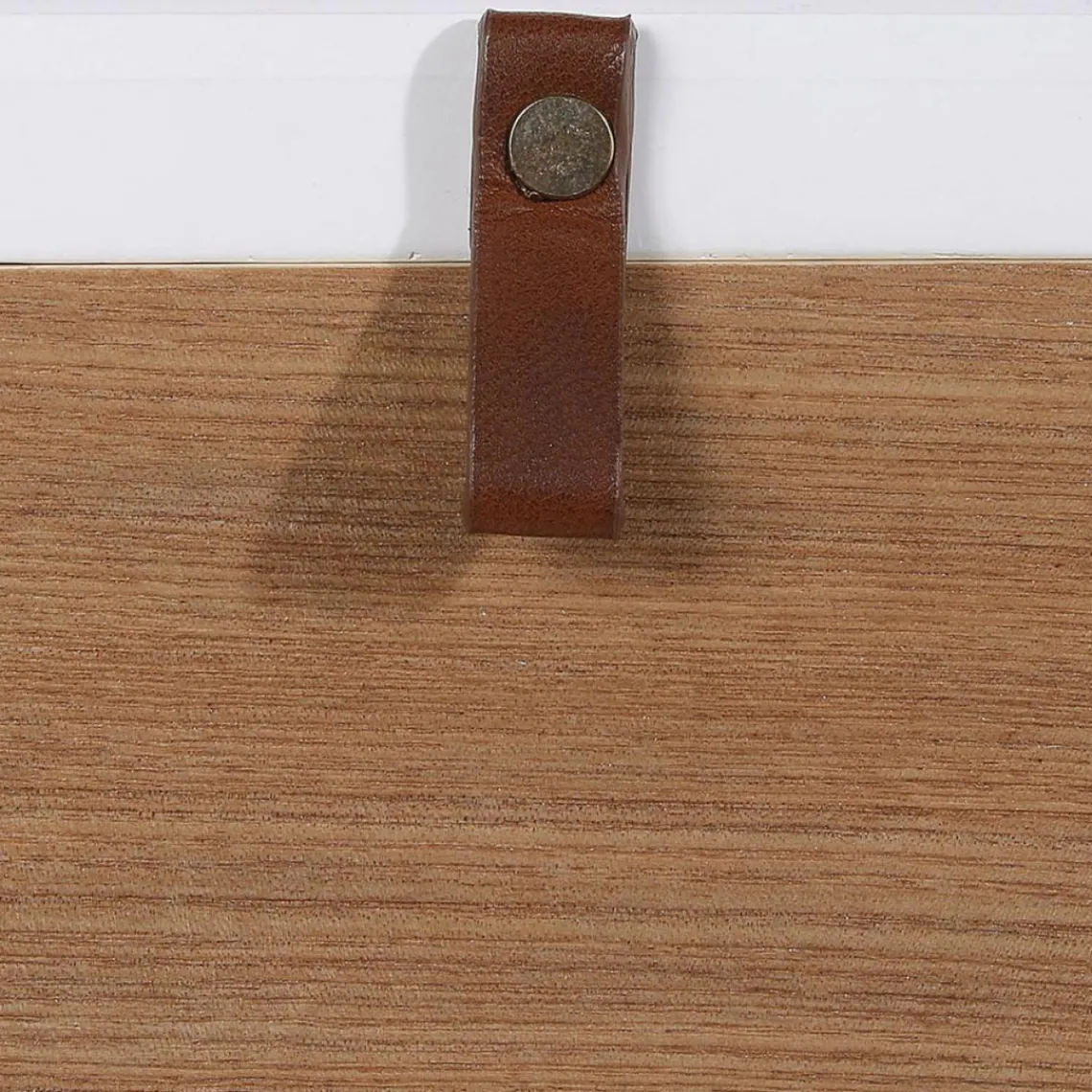 3S. x Home Table de Chevet Coffre Beige et Blanche SVOLDER