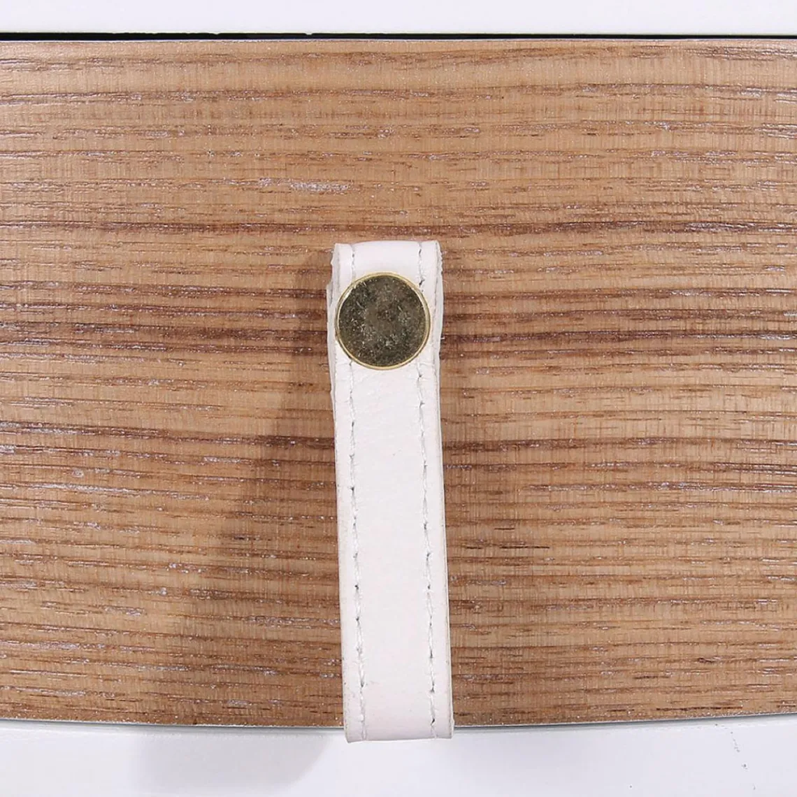 3S. x Home Table de Chevet en Bois Blanc et Beige NOURA Best