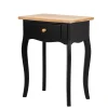 Nordlys Table de chevet en bois Noir Outlet