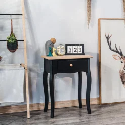 Nordlys Table de chevet en bois Noir Outlet