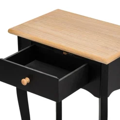 Nordlys Table de chevet en bois Noir Outlet