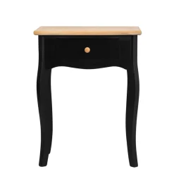 Nordlys Table de chevet en bois Noir Outlet