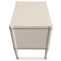 3S. x Home Table de chevet élégante 2 tiroirs Optimus Beige clair et Or Clearance