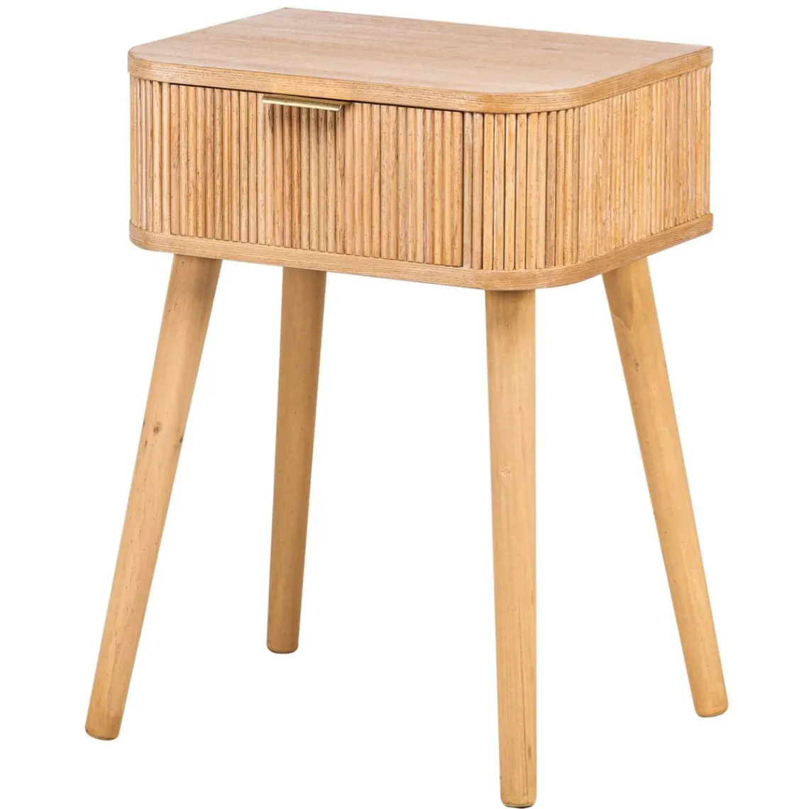 3S. x Home Table de Chevet Nuit Appoint Naturel en Bois - Nordlys Discount