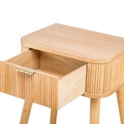 3S. x Home Table de Chevet Nuit Appoint Naturel en Bois - Nordlys Discount