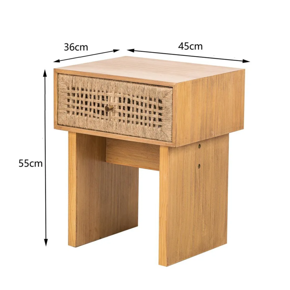 Nordlys Table de Chevet Nuit Appoint Scandinave en Bois Outlet