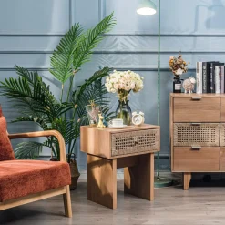 Nordlys Table de Chevet Nuit Appoint Scandinave en Bois Outlet