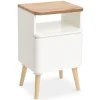 3S. x Home Table de Chevet Scandinave Bois Blanc ACHUMAWI Online