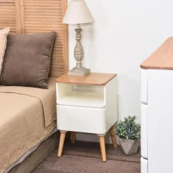 3S. x Home Table de Chevet Scandinave Bois Blanc ACHUMAWI Online