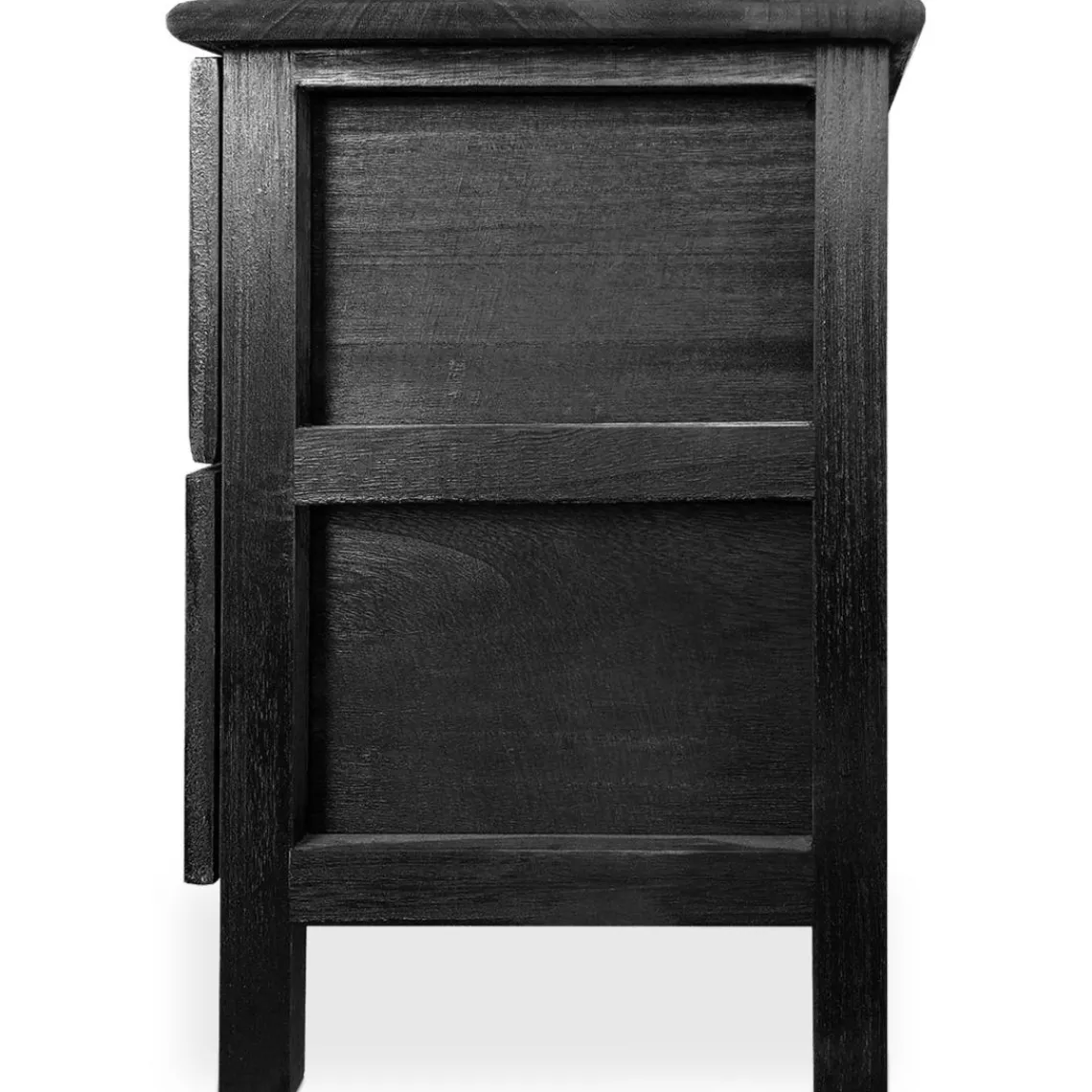 3S. x Home Table de chevet sculptée style marocain Chevignon Bois Noir Online