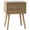 3S. x Home Table de chevet TONDER design scandinave et sa structure en bois massif Outlet