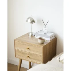 3S. x Home Table de chevet TONDER design scandinave et sa structure en bois massif Outlet