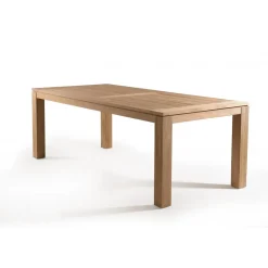 Macabane Table de jardin 6/8 personnes - DENVER 220 x 100 cm en bois Teck Discount