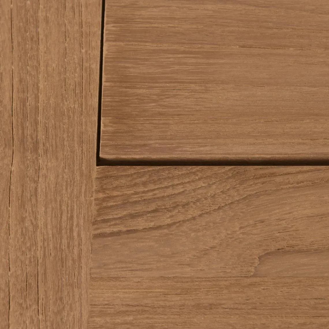 Macabane Table de jardin 6/8 personnes - DENVER 220 x 100 cm en bois Teck Discount