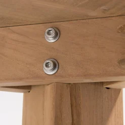 Macabane Table de jardin 6/8 personnes - DENVER 220 x 100 cm en bois Teck Discount