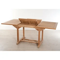 Macabane Table de jardin 4/6 personnes - rectangulaire extensible 120/180 x 90 cm en bois Teck Best
