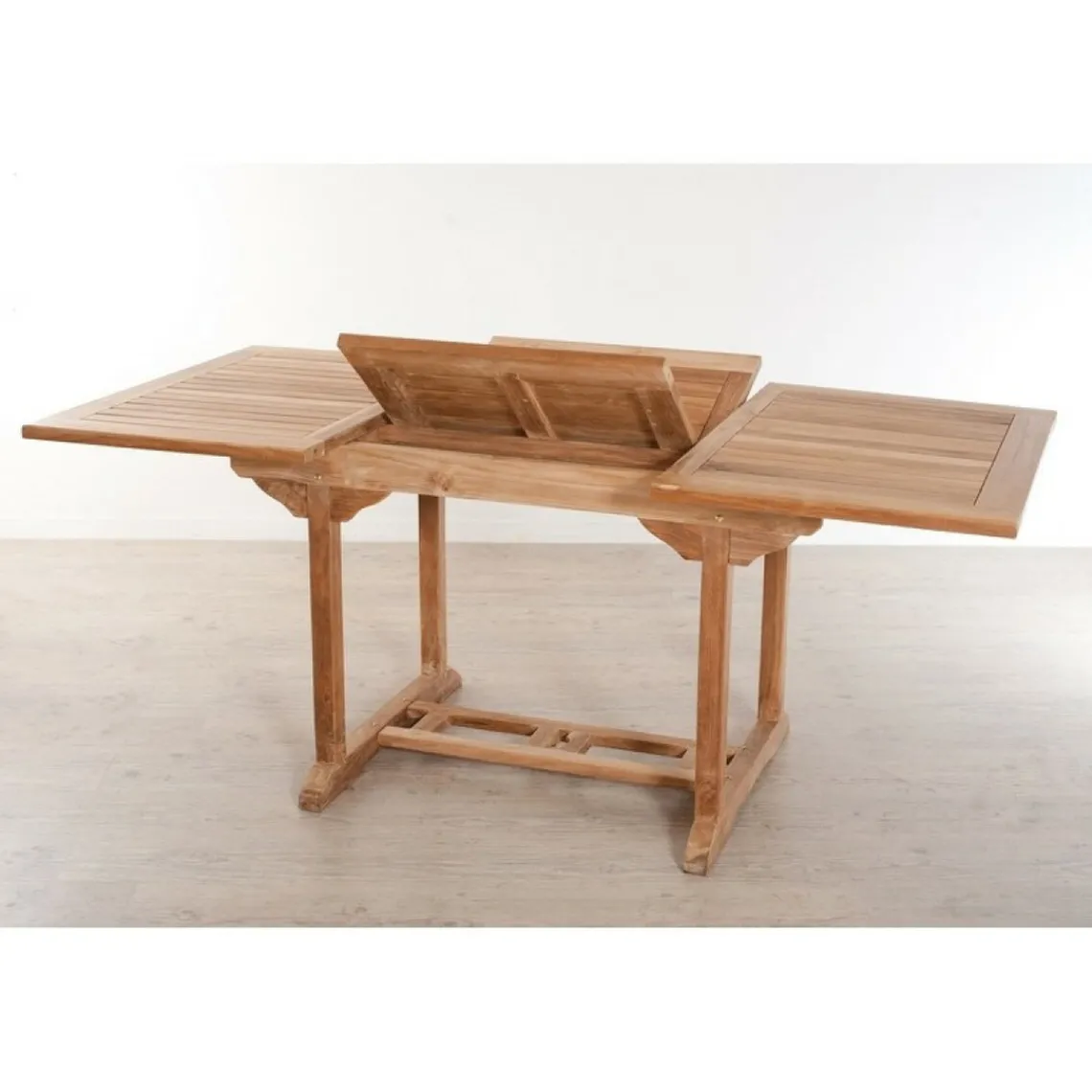 Macabane Table de jardin 4/6 personnes - rectangulaire extensible 120/180 x 90 cm en bois Teck Best