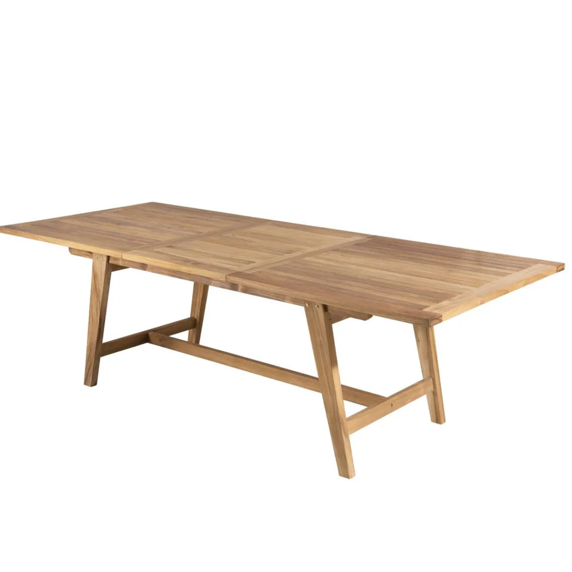 Macabane Table de jardin 8/10 personnes - rectangulaire scandi extensible 180/240x100 cm en bois Teck Hot