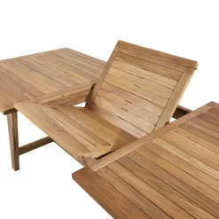 Macabane Table de jardin 8/10 personnes - rectangulaire scandi extensible 180/240x100 cm en bois Teck Hot