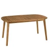 Macabane Table de jardin en acacia huilé extensible New