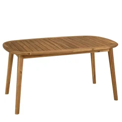 Macabane Table de jardin en acacia huilé extensible New