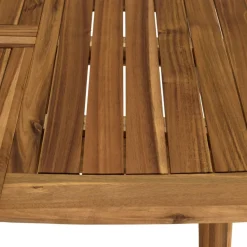 Macabane Table de jardin en acacia huilé extensible New