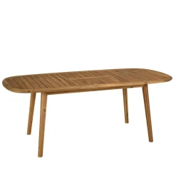 Macabane Table de jardin en acacia huilé extensible New