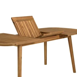 Macabane Table de jardin en acacia huilé extensible New