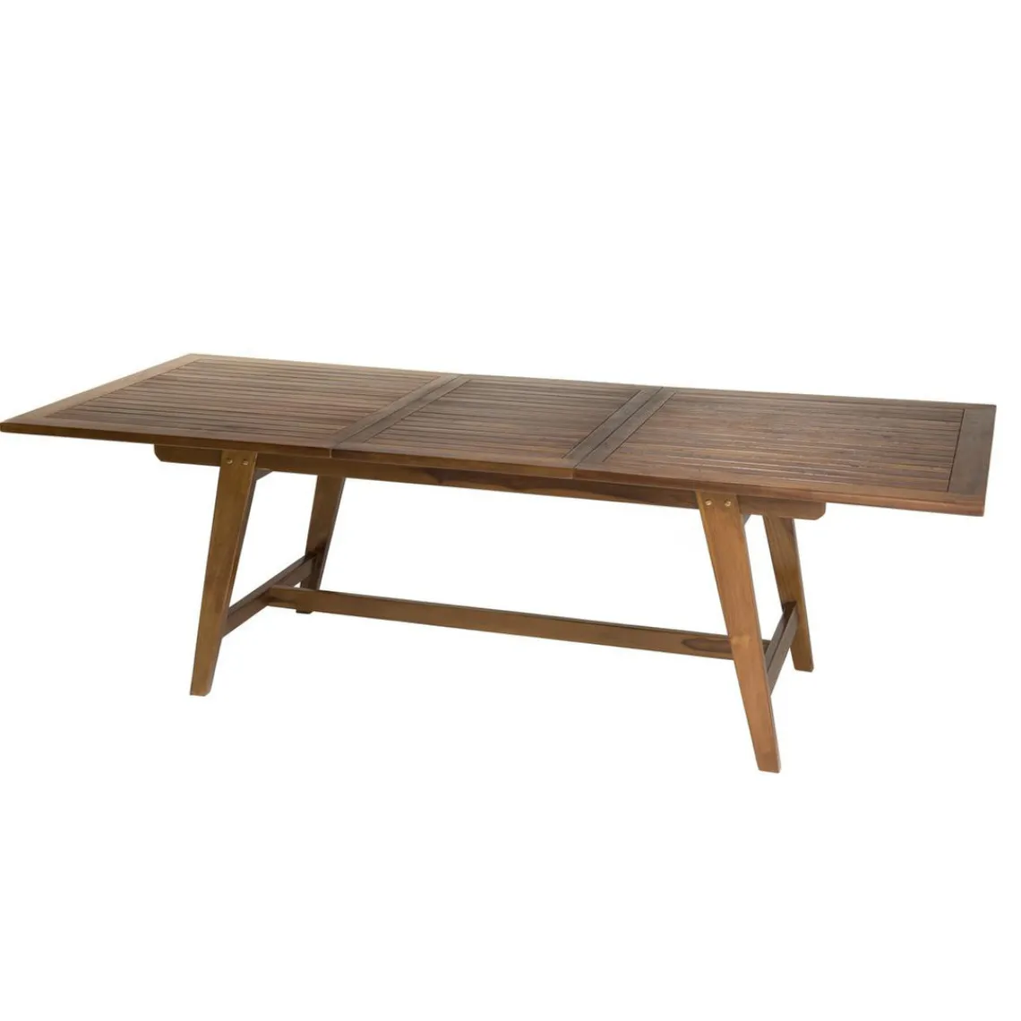 Macabane Table de jardin HANNA 8/10 personnes - rectangulaire scandi extensible 180/240x100cm en bois teck huilé Outlet