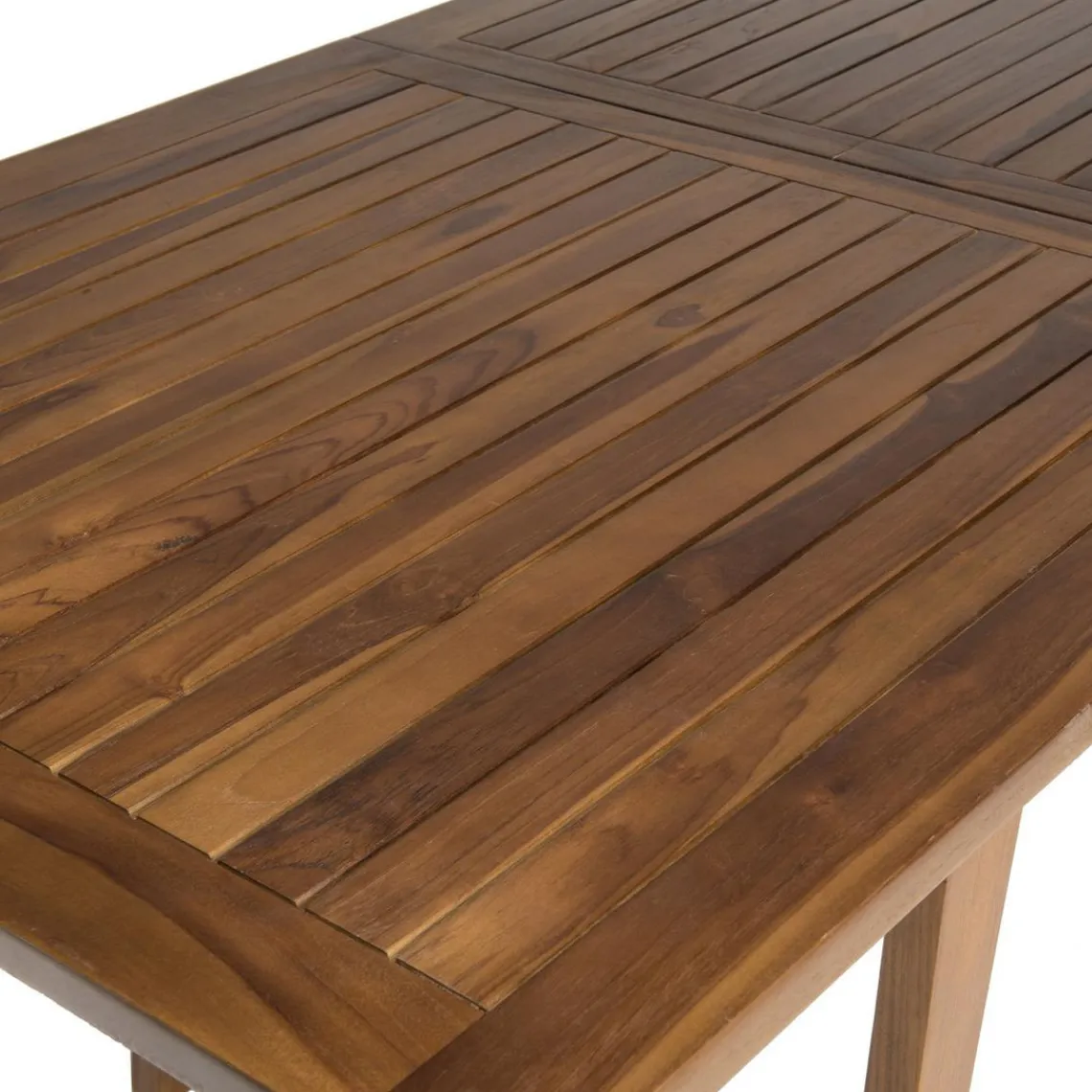 Macabane Table de jardin HANNA 8/10 personnes - rectangulaire scandi extensible 180/240x100cm en bois teck huilé Outlet
