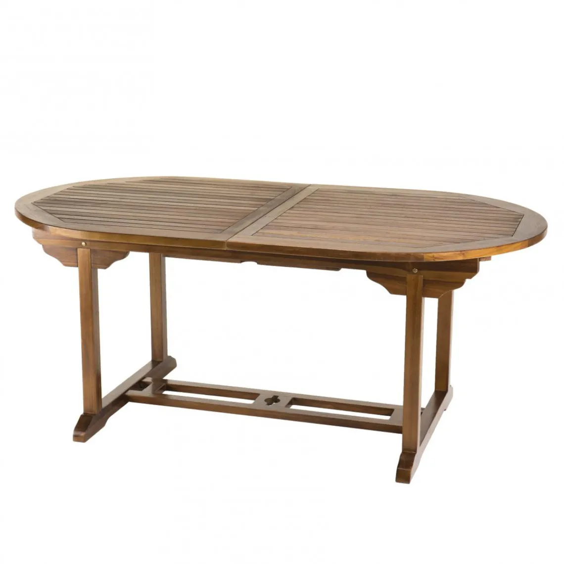 Macabane Table de jardin HANNA 8/10 personnes - Table ovale extensible 180/240 x 100 cm en bois teck huilé Hot