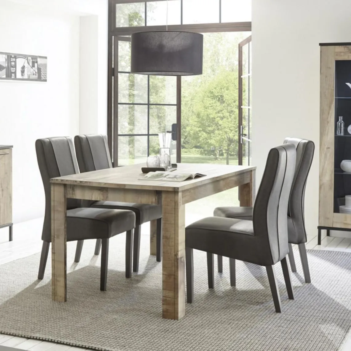 3S. x Home Table de repas 180 cm MANGO décor chene Discount