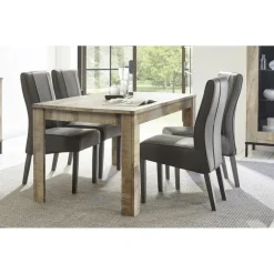 3S. x Home Table de repas 180 cm MANGO décor chene Discount