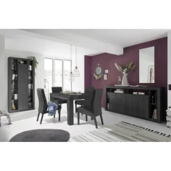 3S. x Home Table de repas chene noir Discount