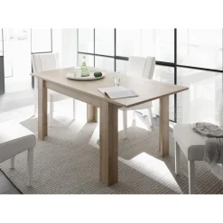 3S. x Home Table de repas 140cm extensible FIRENZE décor chene noyer Clearance