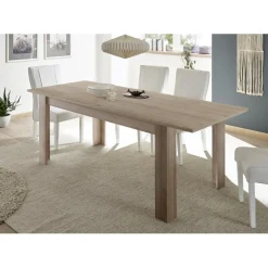3S. x Home Table de repas 140cm extensible FIRENZE décor chene noyer Clearance