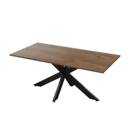 3S. x Home Table de repas SPIDER pieds métal Panneaux de particules de première qualité New