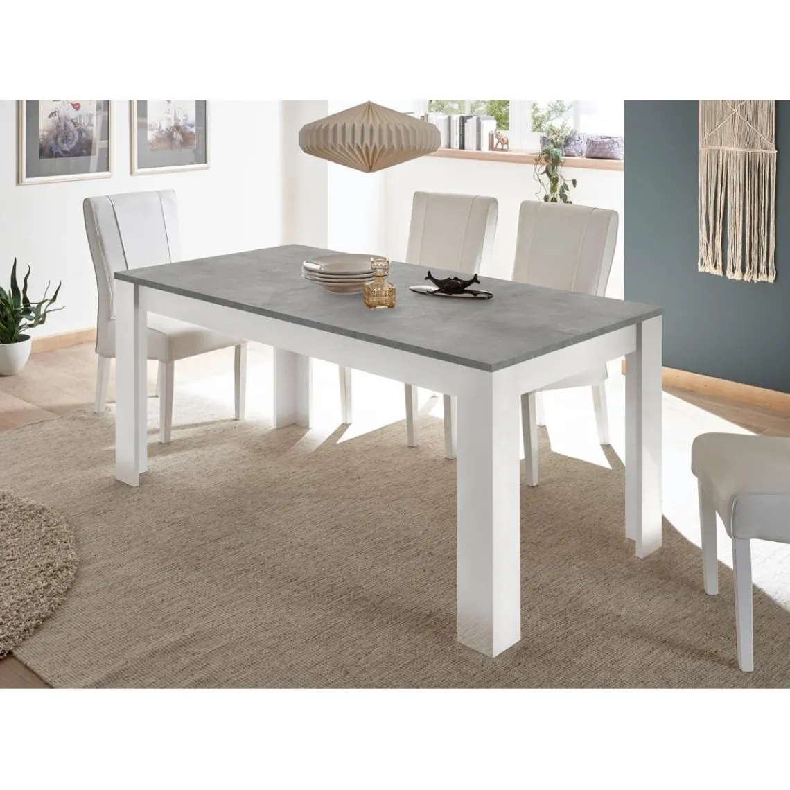 3S. x Home Table de repas180cm bicolore Clearance