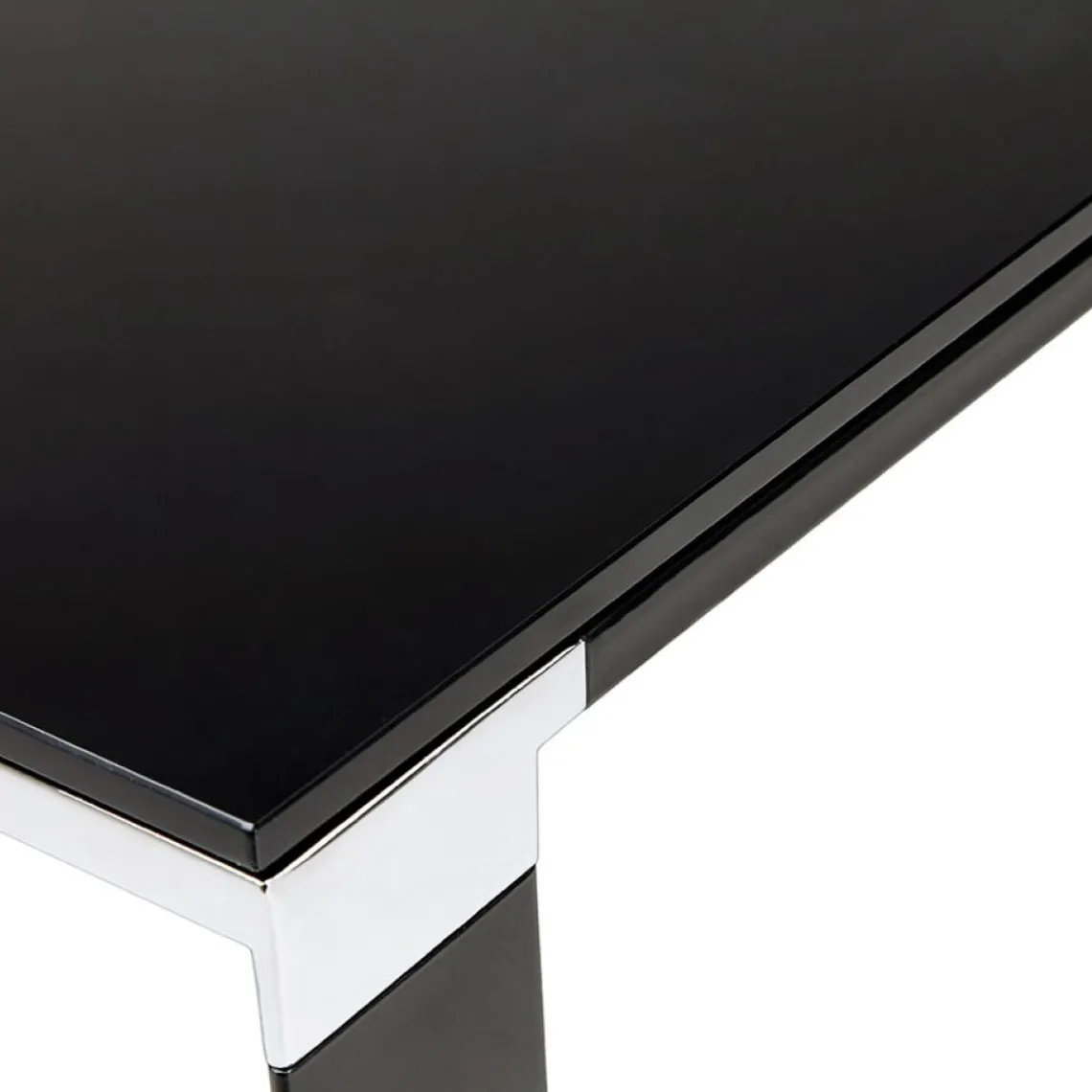 ALTEREGO Table de réunion ou à manger design 'XLINE' en verre noir Online