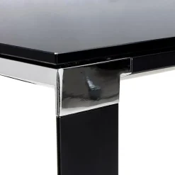 ALTEREGO Table de réunion ou à manger design 'XLINE' en verre noir Online