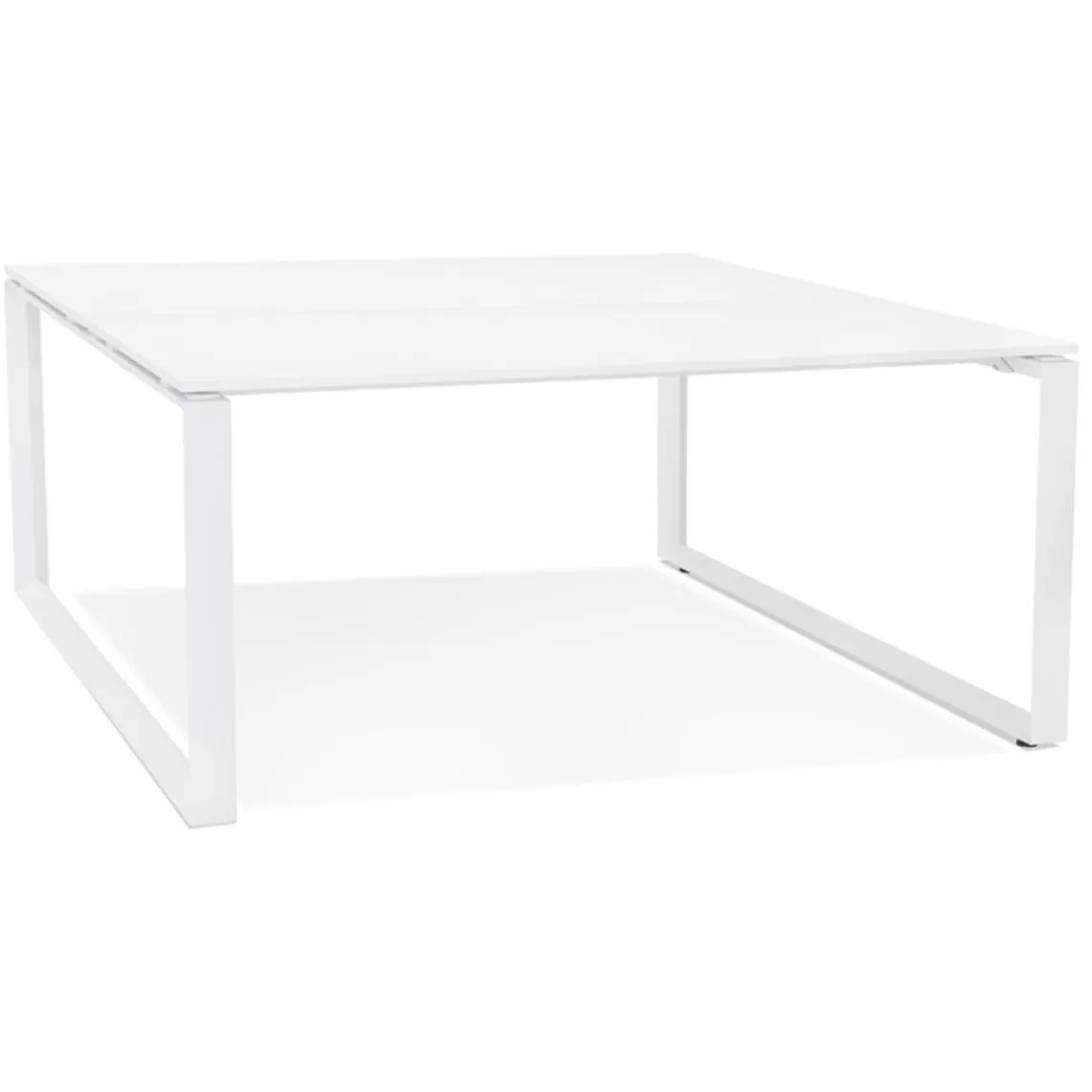 ALTEREGO Table de réunion ou bureau bench 'BAKUS SQUARE' blanc Sale