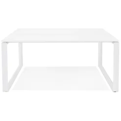 ALTEREGO Table de réunion ou bureau bench 'BAKUS SQUARE' blanc Sale