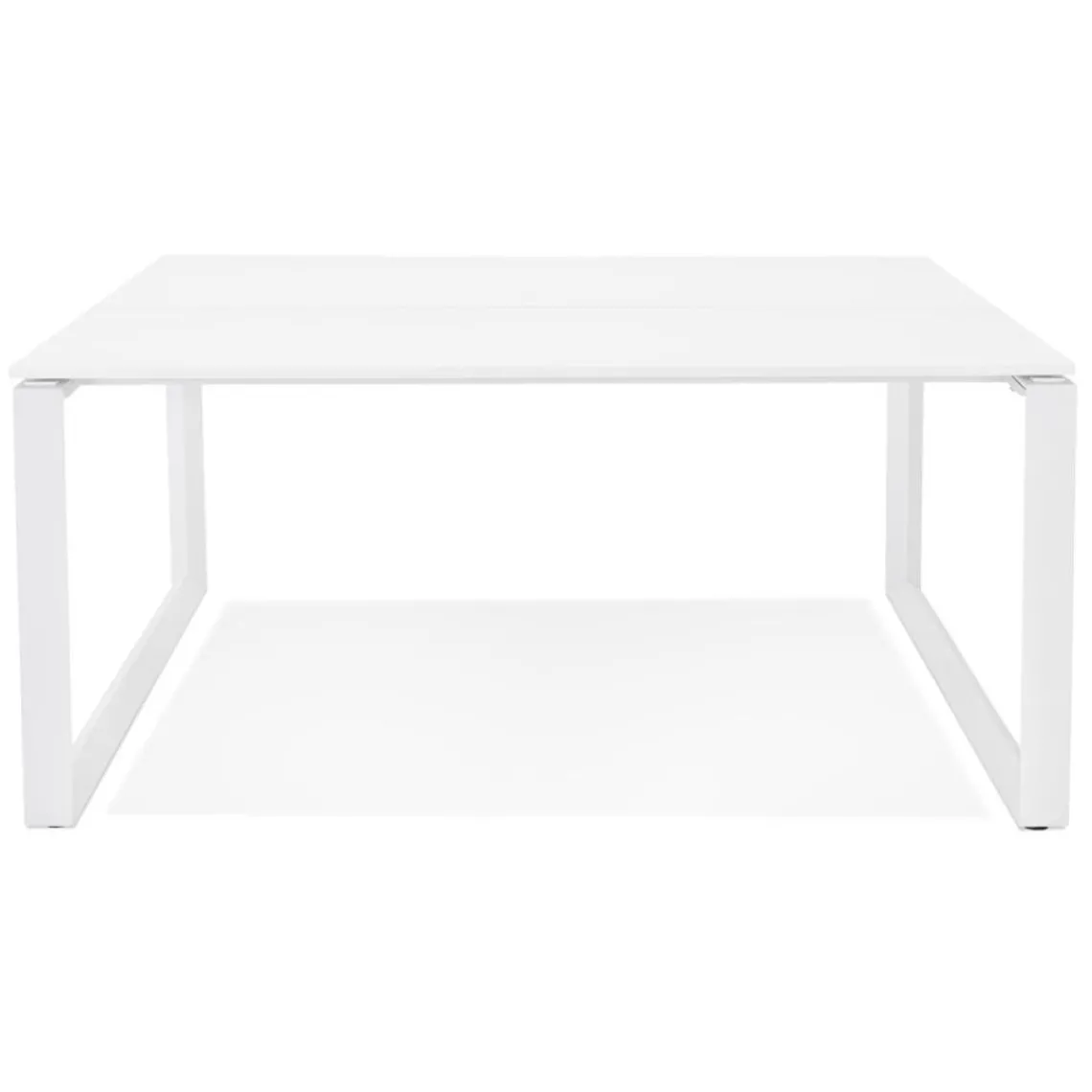 ALTEREGO Table de réunion ou bureau bench 'BAKUS SQUARE' blanc Sale