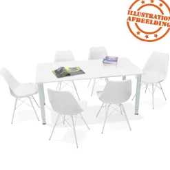 ALTEREGO Table de réunion ou bureau design 'FOCUS' blanc Outlet