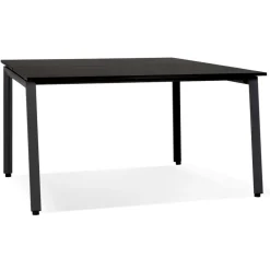ALTEREGO Table de réunion ou bureau bench noir 'AMADEUS SQUARE' Sale