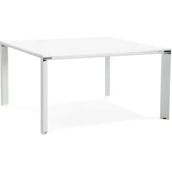 ALTEREGO Table de réunion ou bureau bench 'XLINE SQUARE' blanc Hot