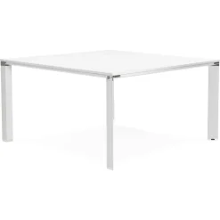 ALTEREGO Table de réunion ou bureau bench 'XLINE SQUARE' blanc Hot
