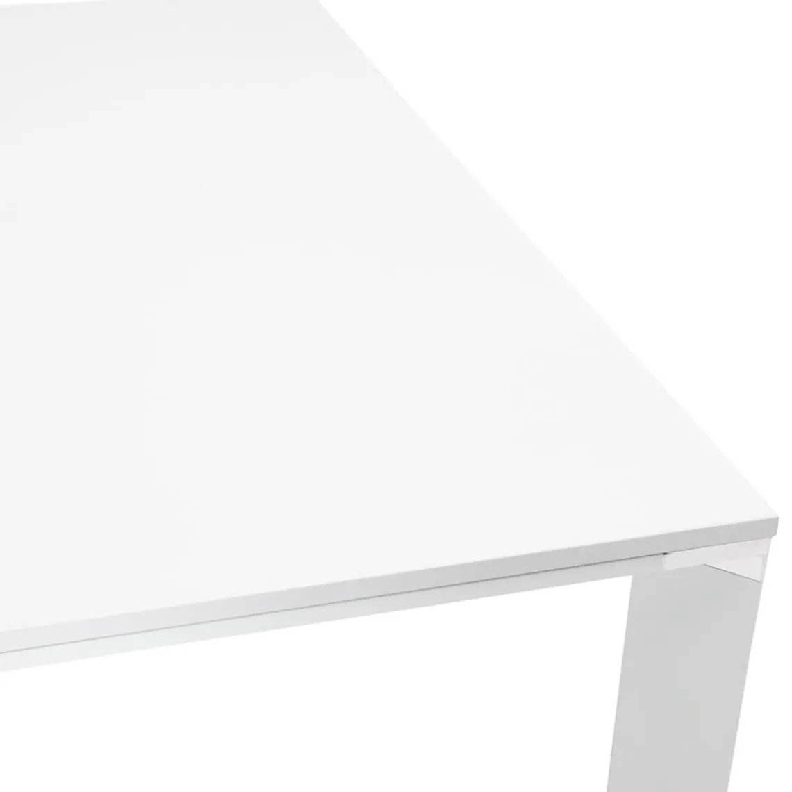 ALTEREGO Table de réunion ou bureau bench 'XLINE SQUARE' blanc Hot