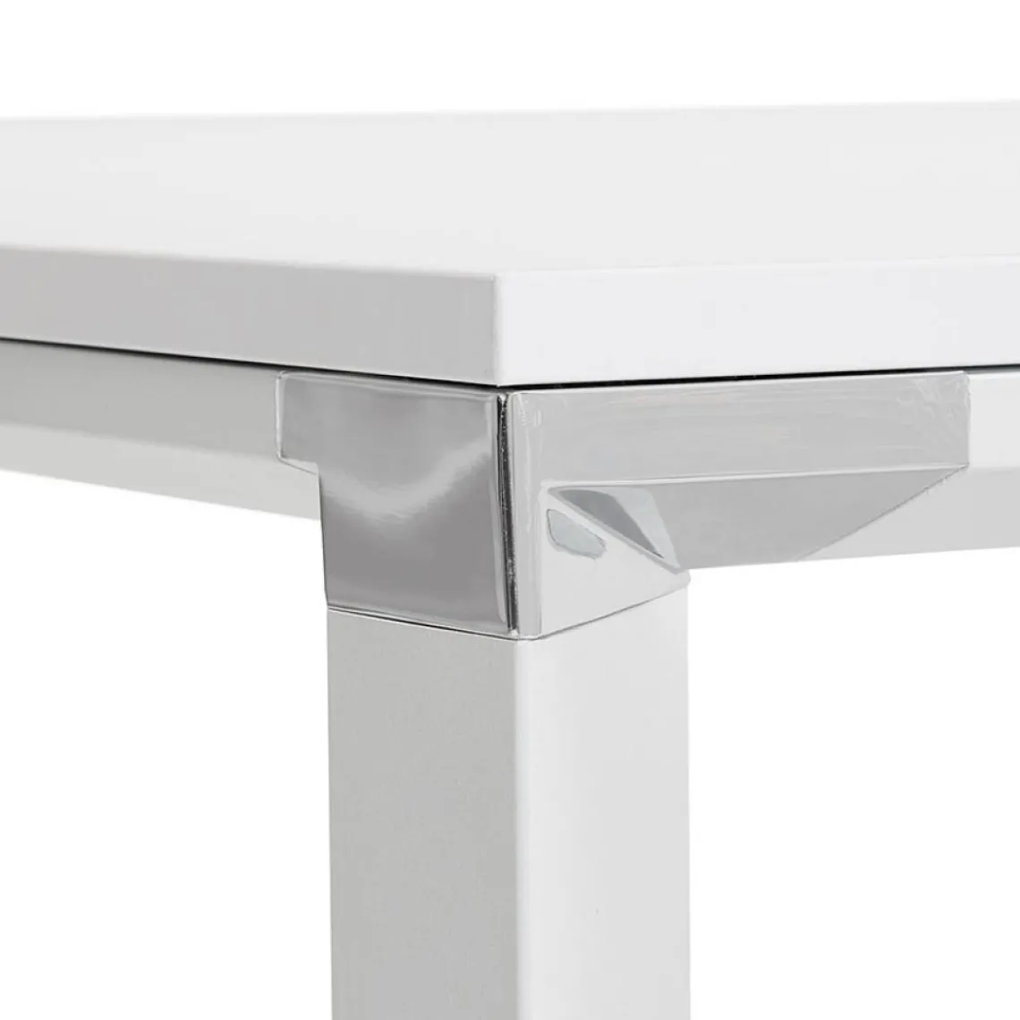ALTEREGO Table de réunion ou bureau bench 'XLINE SQUARE' blanc Hot