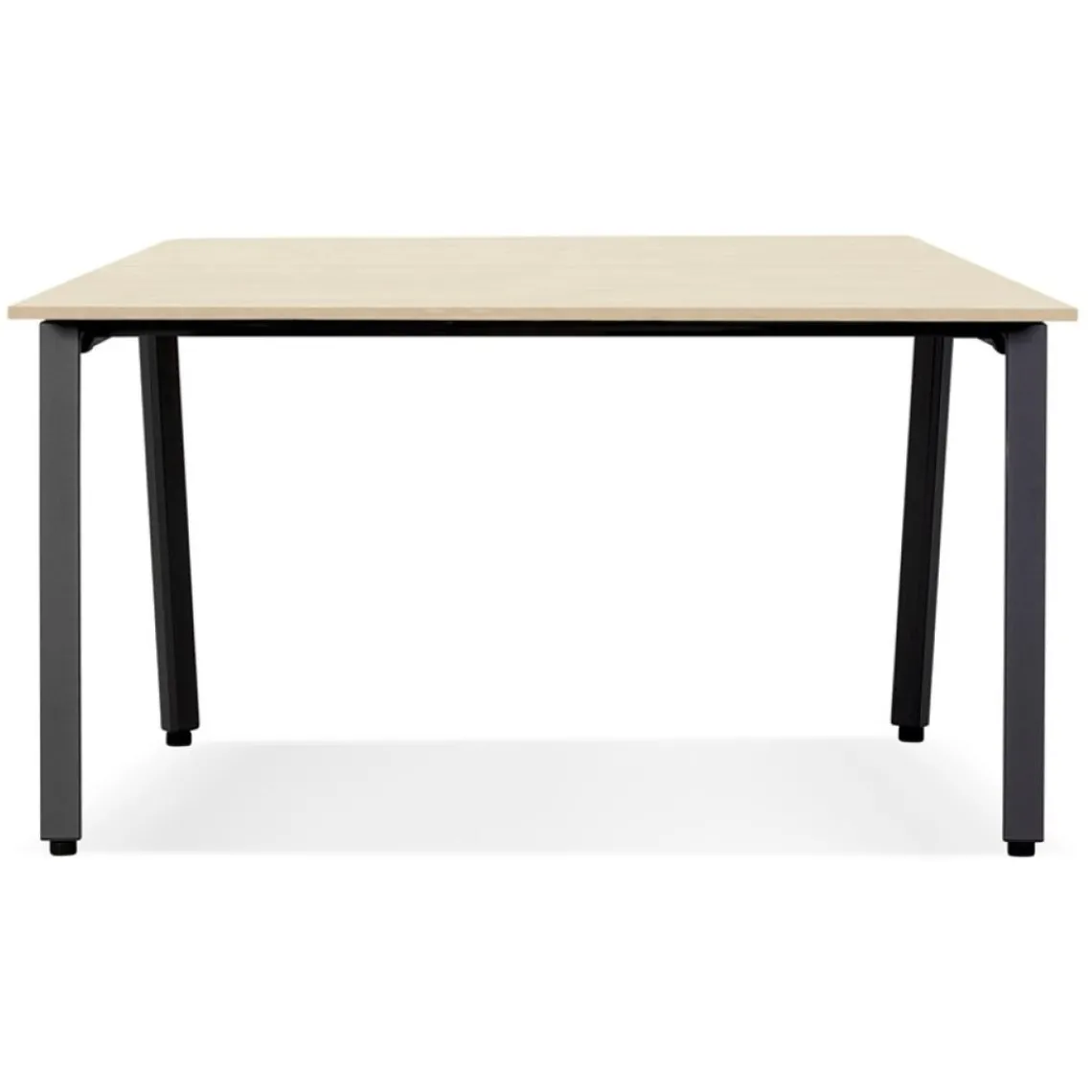 ALTEREGO Table de réunion ou bureau bench en bois finition naturelle et métal noir Hot